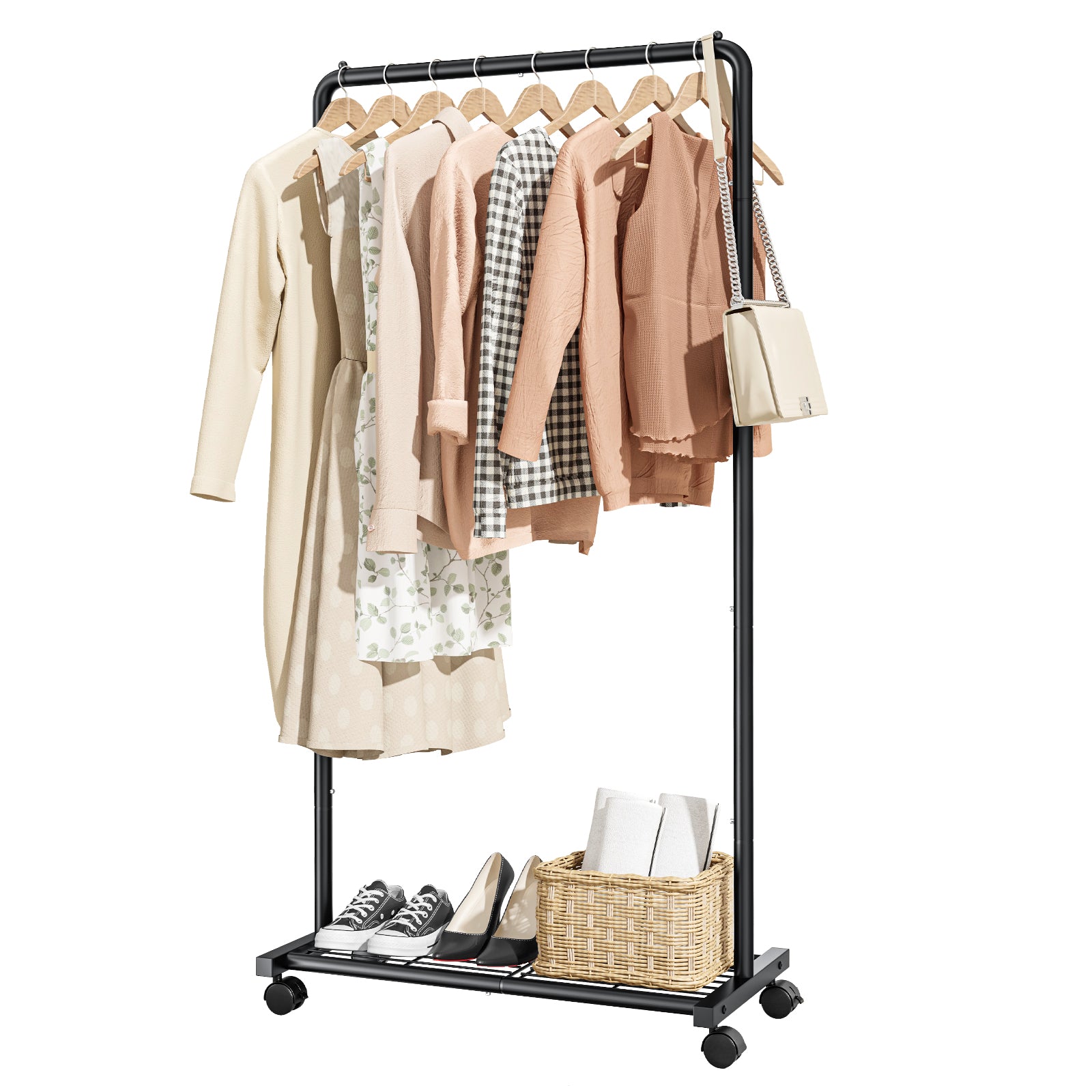 Black best sale clothing rack