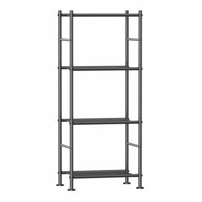 Sakugi Storage Shelves - 3 Tier Shelf Organizer, Sturdy Metal Garage Shelving with Adjustable Leveling Feet, Space-Saving Shelves Organizer for Pantry, Laundry, Kitchen (18" x 12" x 30", Black)