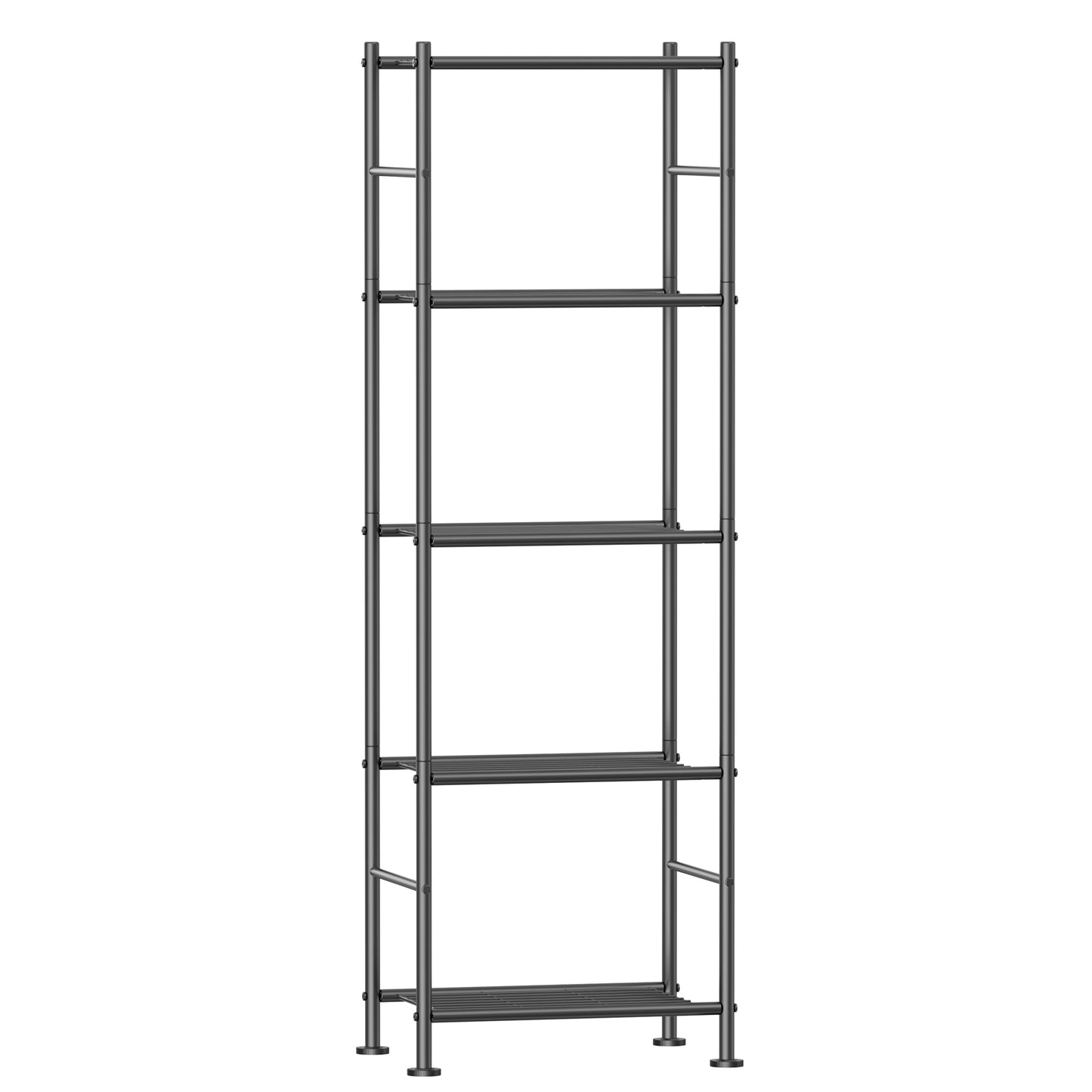 Sakugi Storage Shelves - 3 Tier Shelf Organizer, Sturdy Metal Garage Shelving with Adjustable Leveling Feet, Space-Saving Shelves Organizer for Pantry, Laundry, Kitchen (18" x 12" x 30", Black)